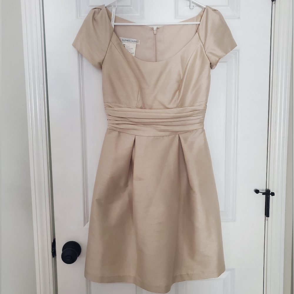 Champagne Colored Formal Dress, Tan, Beige, Cream